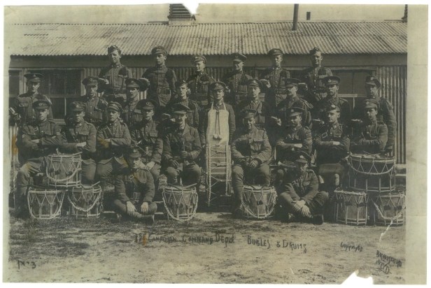 photo of 141st Battalion Canadian Command Depot Bugles and Drums